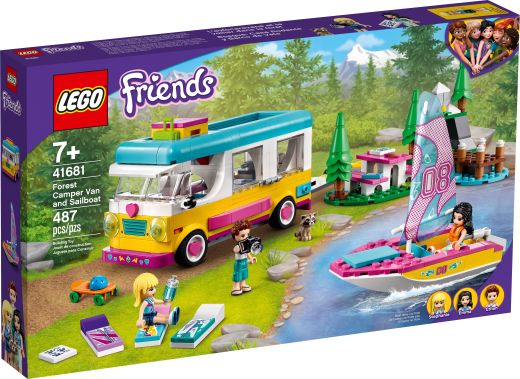 LEGO 41681 Camper Van nel bosco con barca a vela